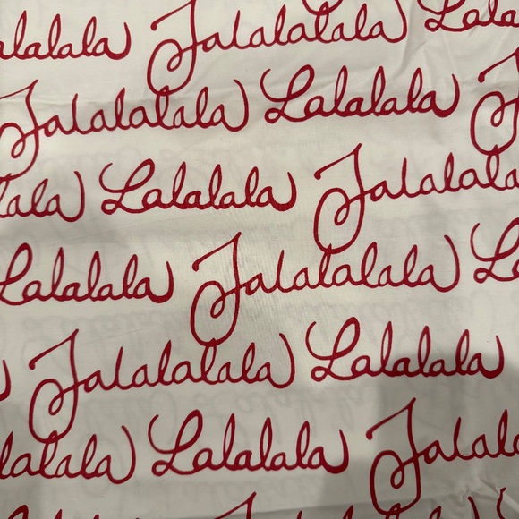 Pottery Barn Christmas Fa La La Shower Curtain - Picture 3 of 5